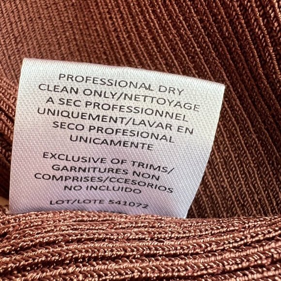 ET OCHS Emily Knit Zipper Top Ribbed Polo Tank Clay Brown Half Zip $695 Large - Picture 13 of 16